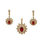 نیم ست طلا یاقوت